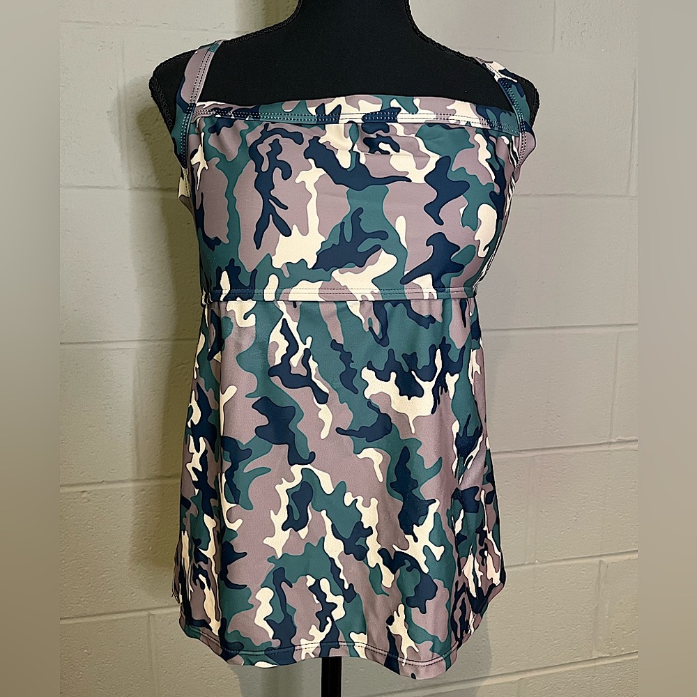 Camouflage bathing suit tankini
